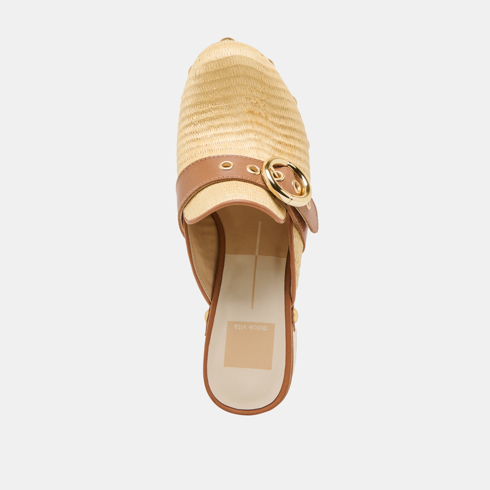 Debrah Lt Natural Raffia Clogs | Dolce Vita Women