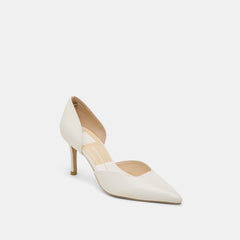 ELOY HEELS WHITE LEATHER | Women Dolce Vita