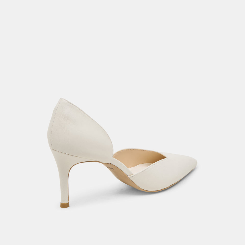 ELOY HEELS WHITE LEATHER | Women Dolce Vita