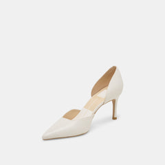 ELOY HEELS WHITE LEATHER | Women Dolce Vita