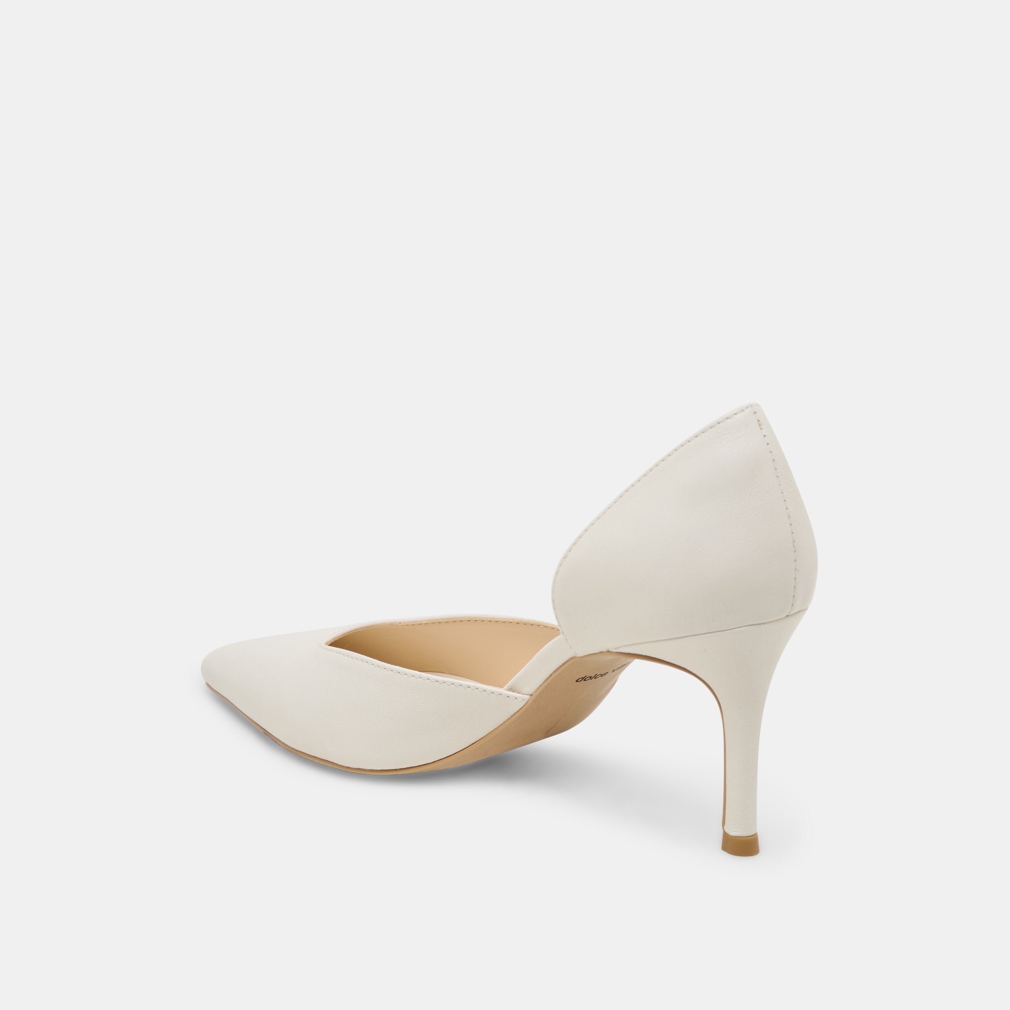 ELOY HEELS WHITE LEATHER | Women Dolce Vita