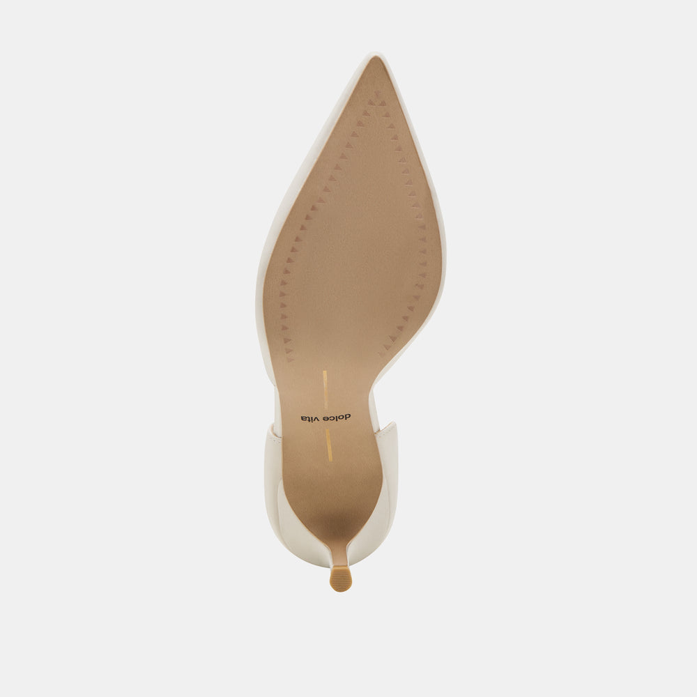 ELOY HEELS WHITE LEATHER | Women Dolce Vita