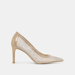 Kashe Crystal Lt Gold Mesh Heels | Dolce Vita Women