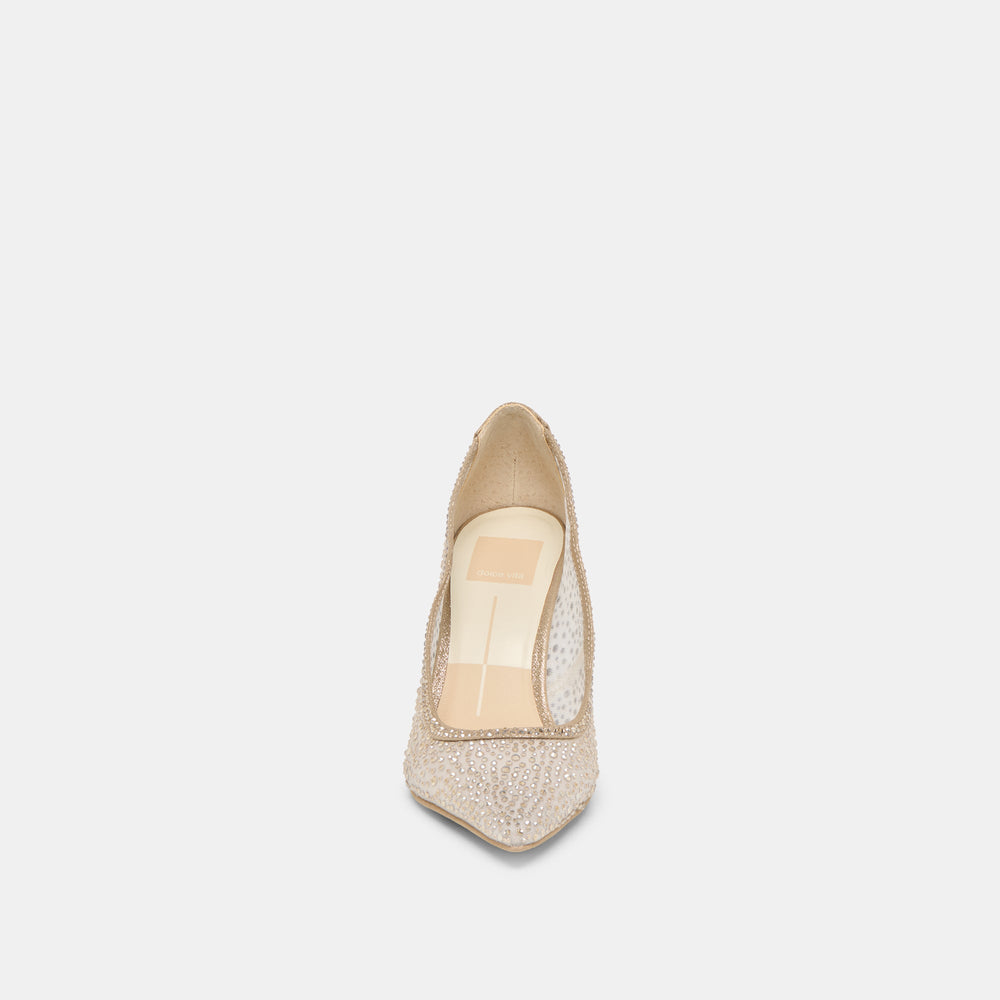 Kashe Crystal Lt Gold Mesh Heels | Dolce Vita Women