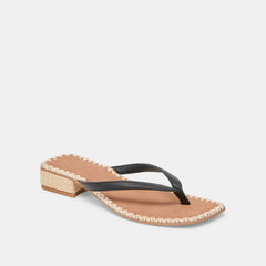 BARTY SANDALS BLACK LEATHER | Women Dolce Vita