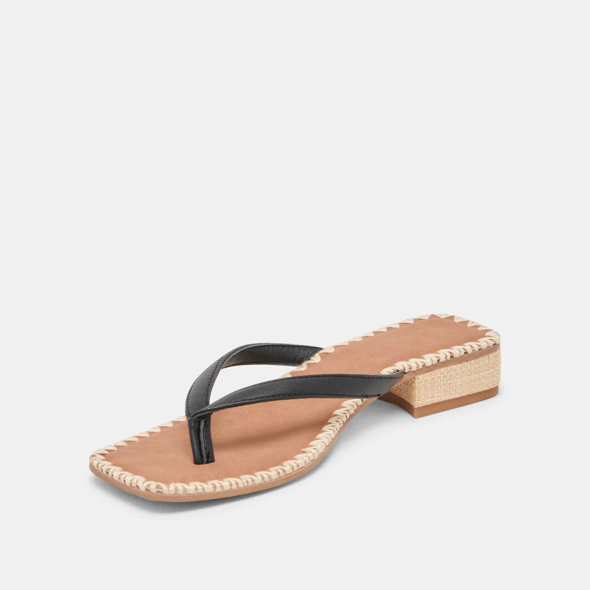 BARTY SANDALS BLACK LEATHER | Women Dolce Vita