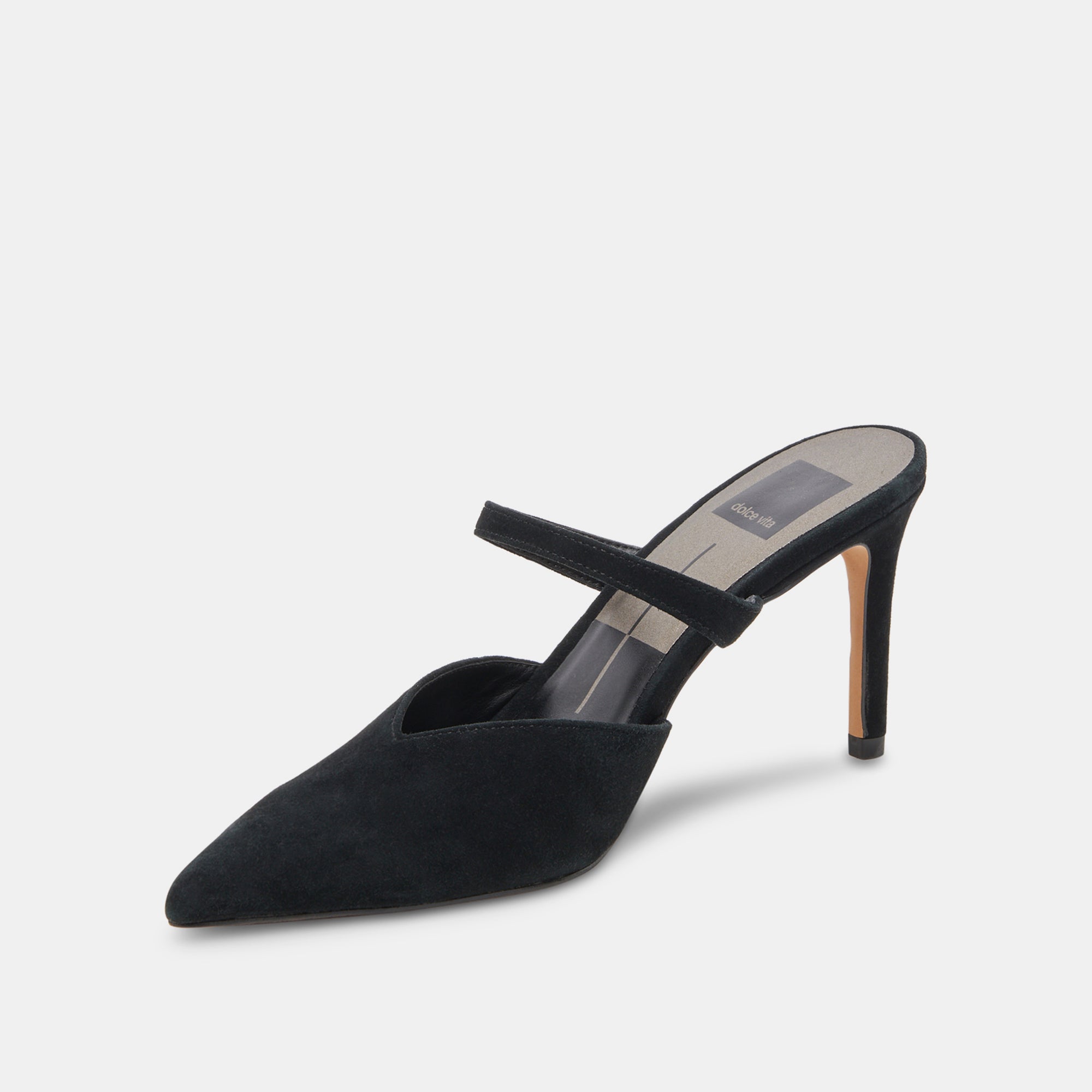 KANIKA WIDE HEELS ONYX SUEDE | Women Dolce Vita