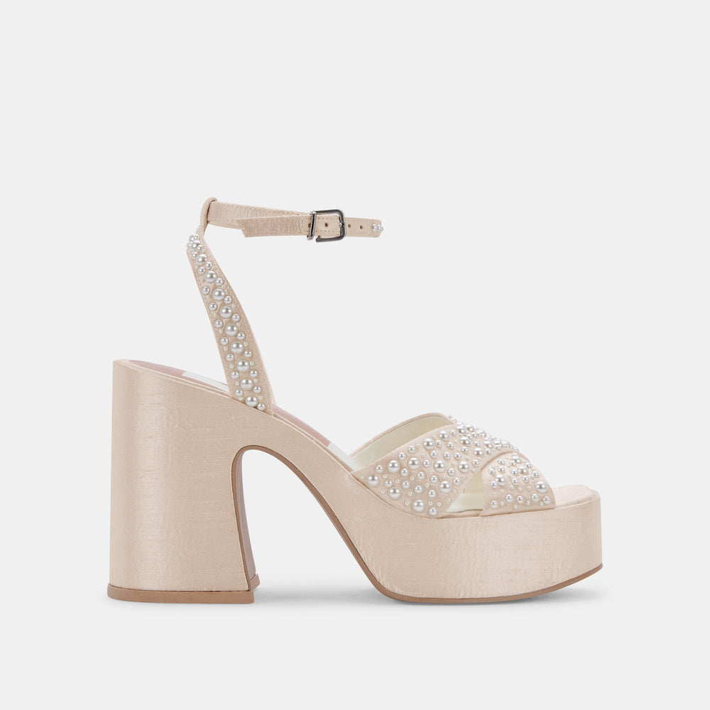 WESSI PEARL HEELS VANILLA PEARLS | Dolce Vita Women