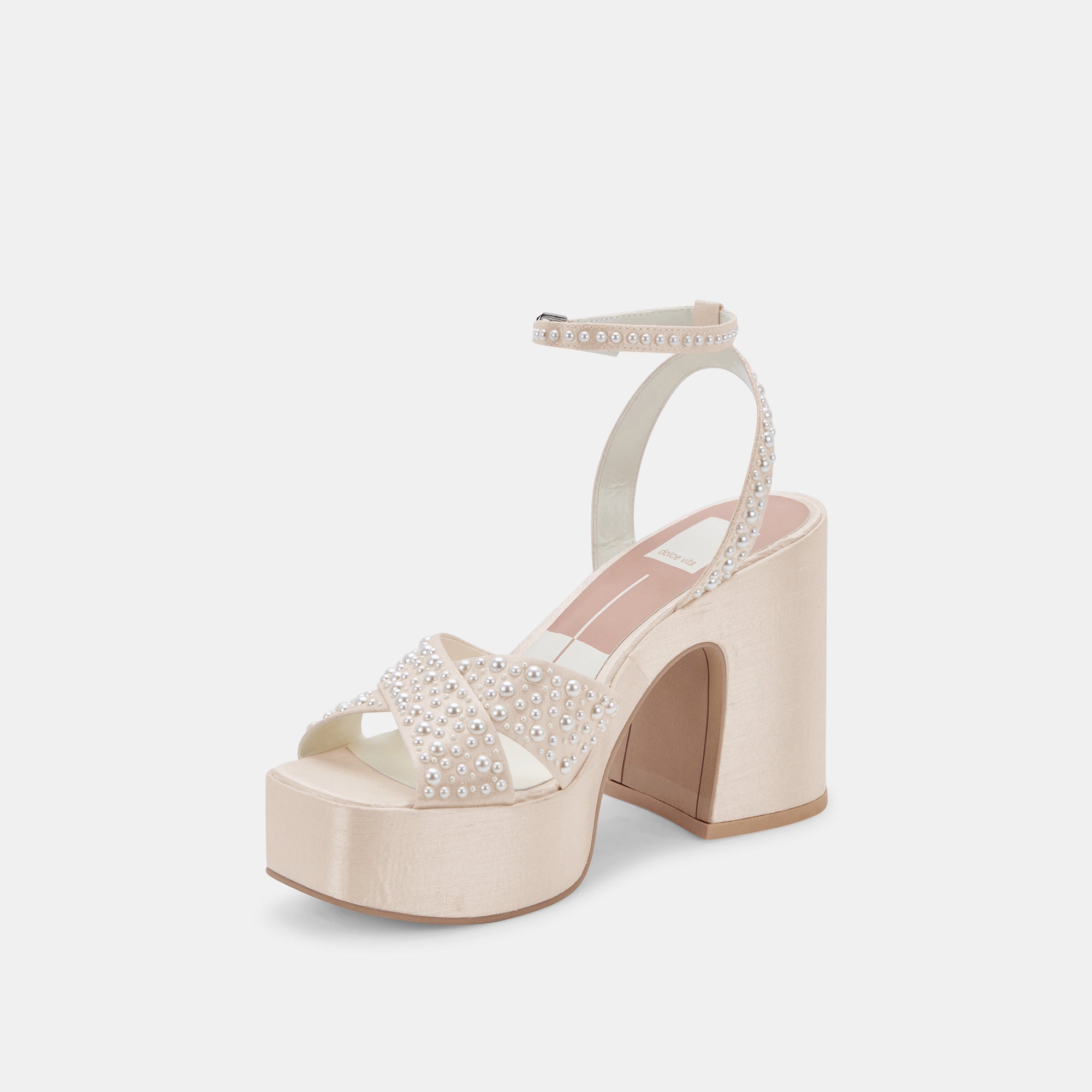 WESSI PEARL HEELS VANILLA PEARLS | Dolce Vita Women