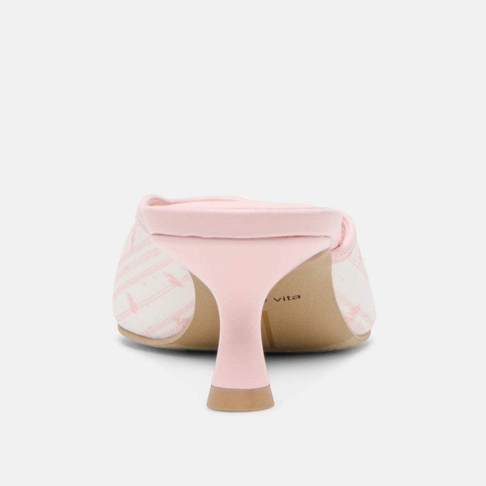 Cleo X Byrdie Gold Pink Floral Satin Heels | Women Dolce Vita