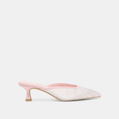 Cleo X Byrdie Gold Pink Floral Satin Heels | Women Dolce Vita