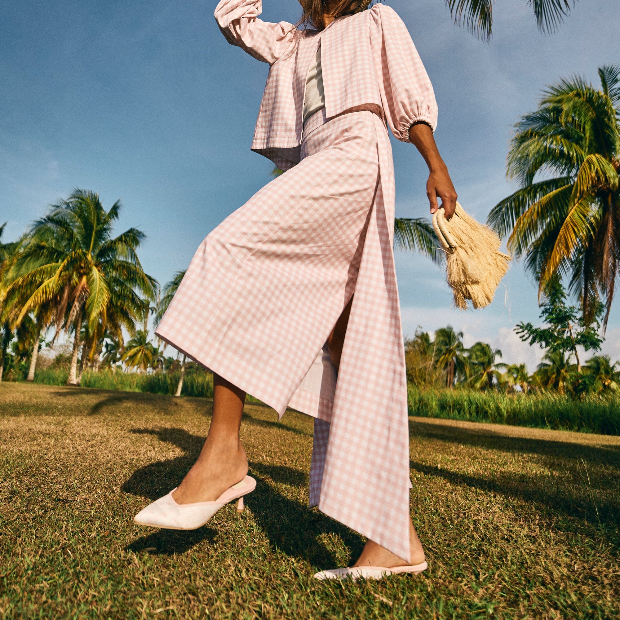 Cleo X Byrdie Gold Pink Floral Satin Heels | Women Dolce Vita