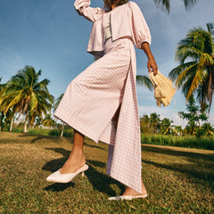 Cleo X Byrdie Gold Pink Floral Satin Heels | Women Dolce Vita