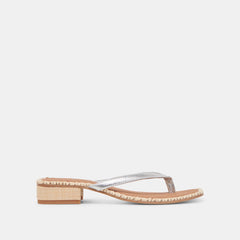 BARTY SANDALS SILVER METALLIC LEATHER | Dolce Vita Women