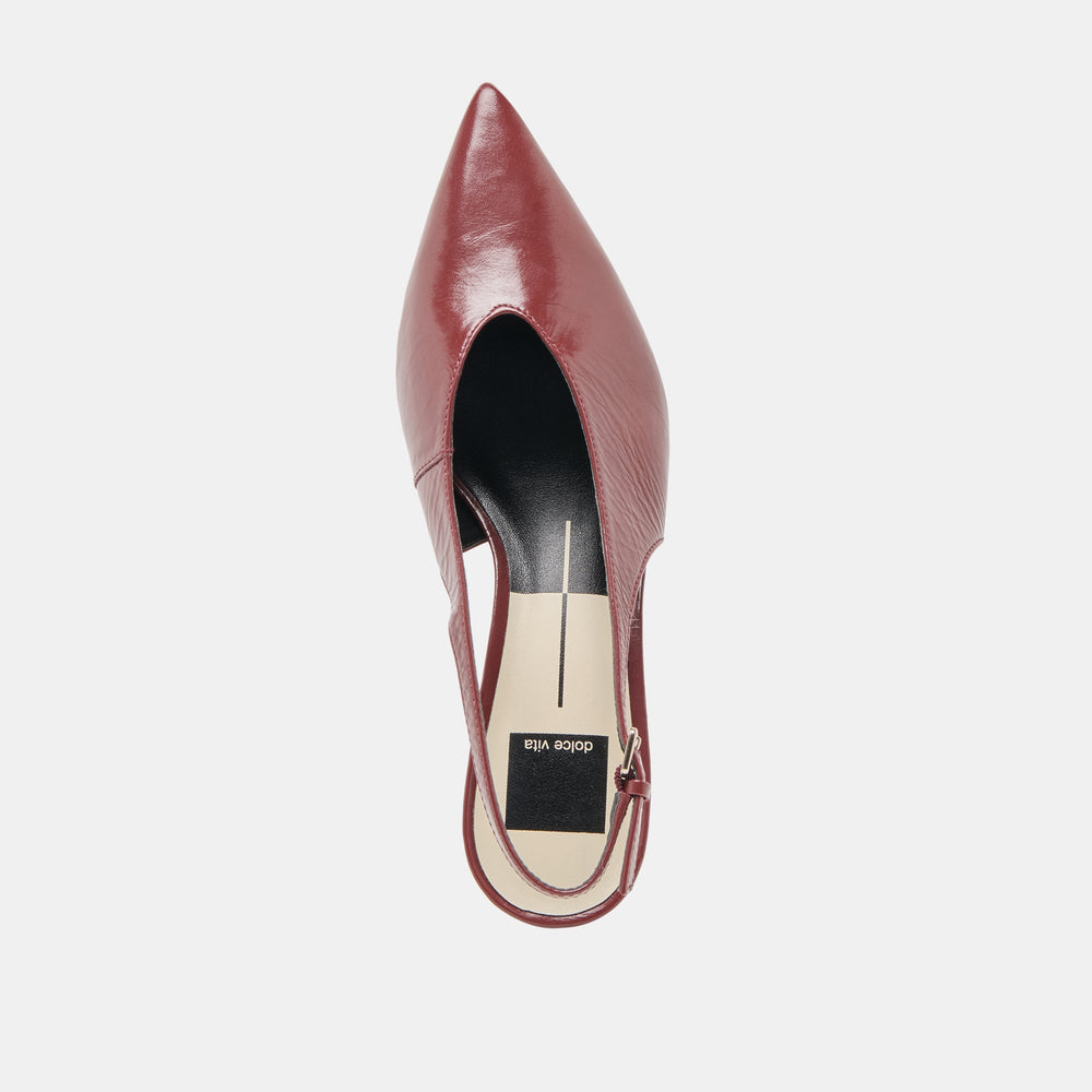 Alenna Oxblood Crinkle Heels | Women Dolce Vita