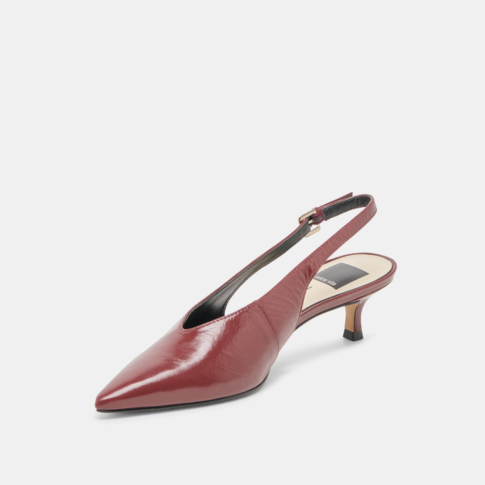 Alenna Oxblood Crinkle Heels | Women Dolce Vita