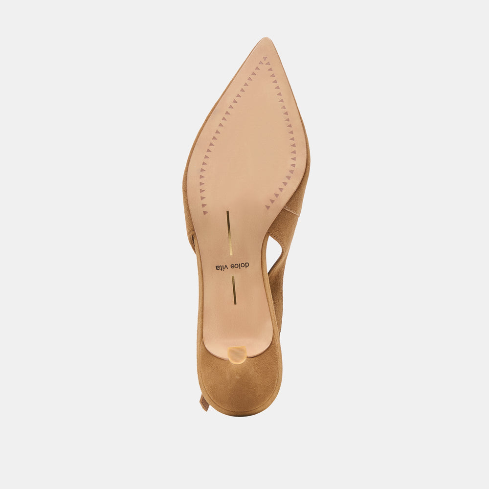 Alenna Lt Brown Suede Heels | Women Dolce Vita