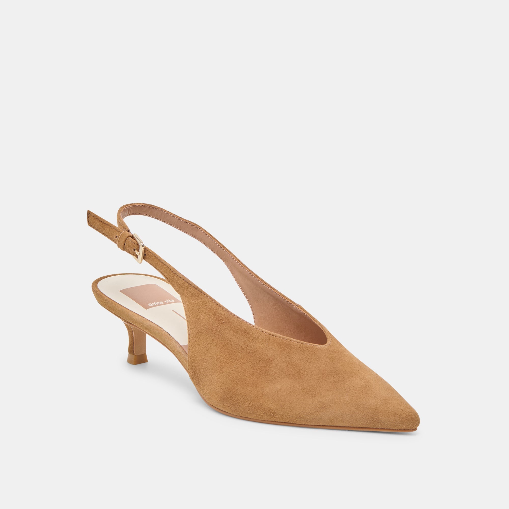 Alenna Lt Brown Suede Heels | Women Dolce Vita