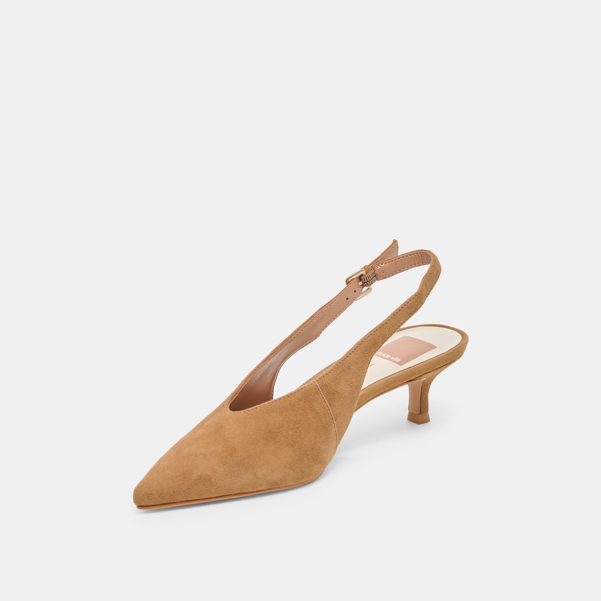 Alenna Lt Brown Suede Heels | Women Dolce Vita
