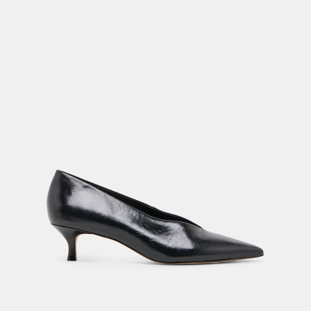 ALWYN HEELS MIDNIGHT CRINKLE PATENT | Dolce Vita Women
