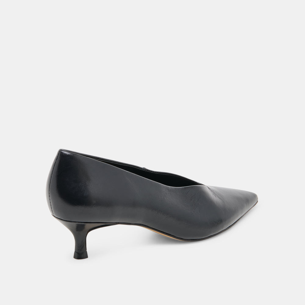 ALWYN HEELS MIDNIGHT CRINKLE PATENT | Dolce Vita Women