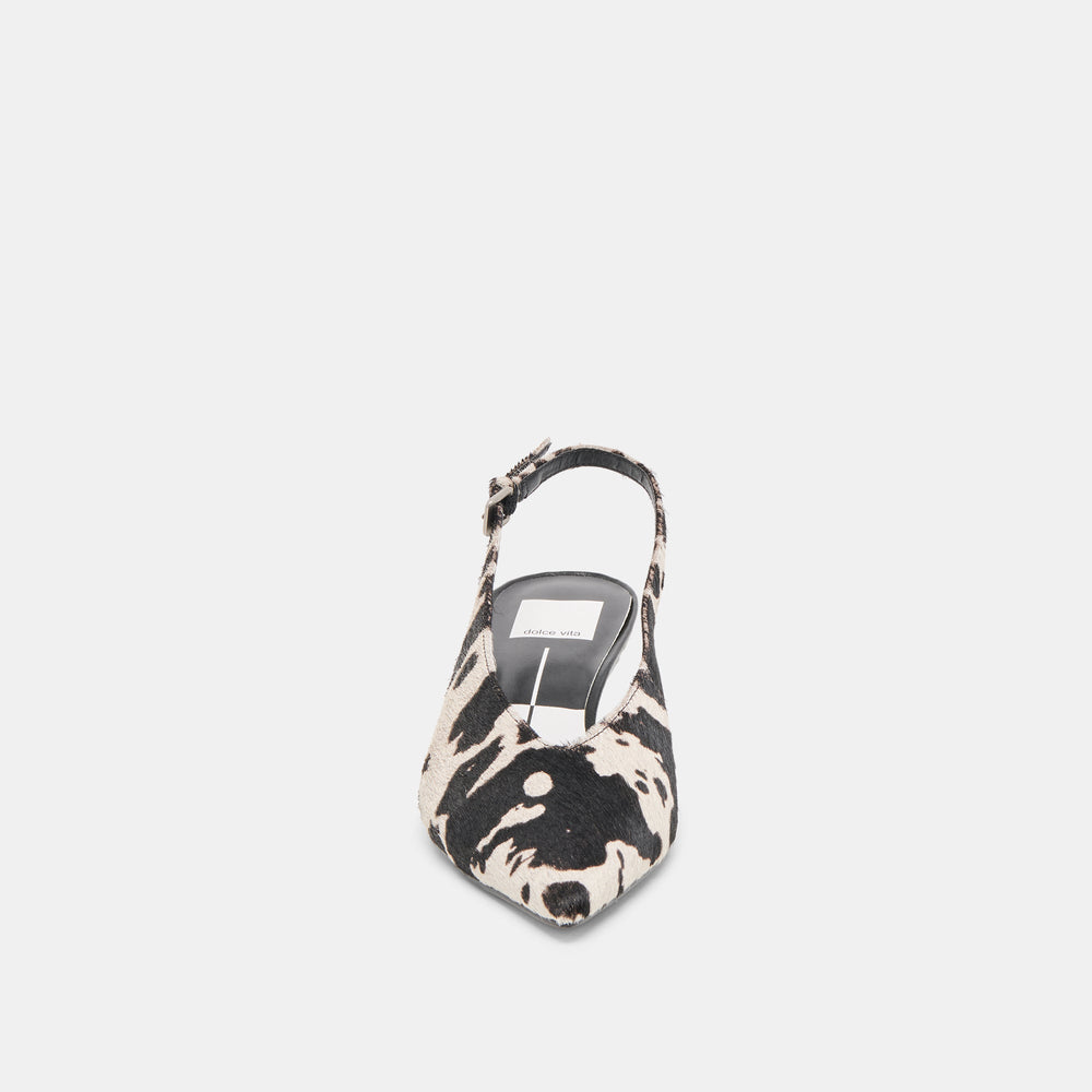 Alenna Black White Taurus Calf Hair Heels | Dolce Vita Women