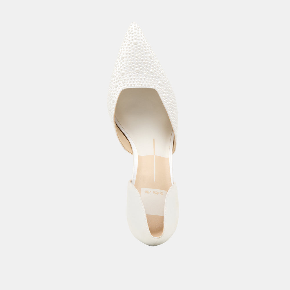 Eloy Pearl Off White Satin Heels | Dolce Vita Women