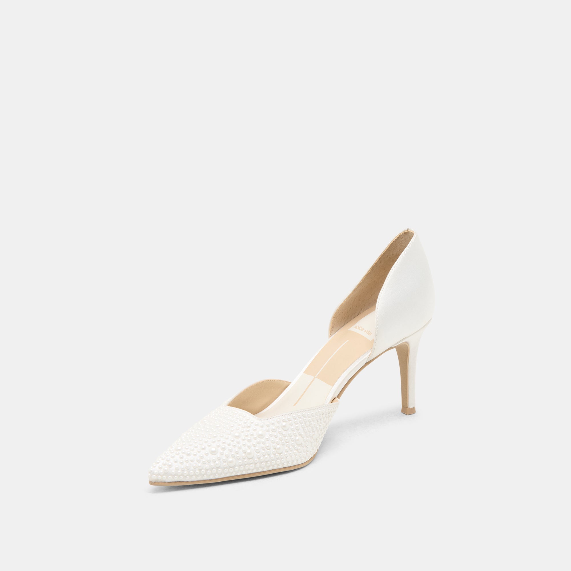 Eloy Pearl Off White Satin Heels | Dolce Vita Women