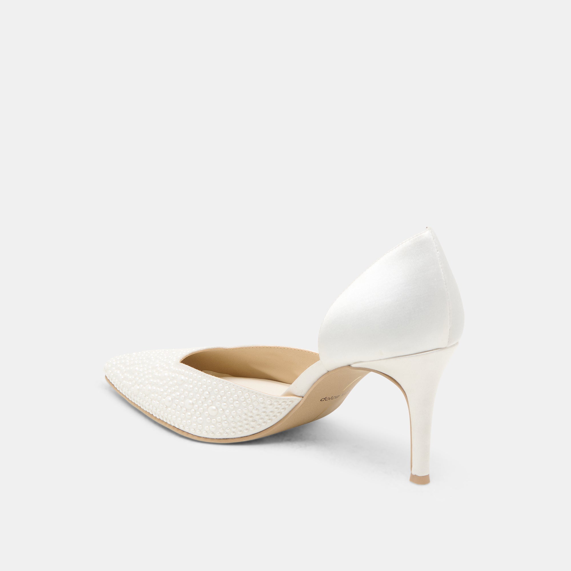 Eloy Pearl Off White Satin Heels | Dolce Vita Women