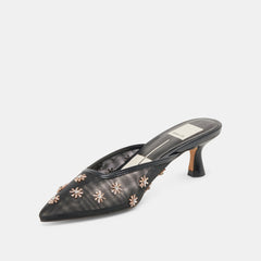 CLARA WIDE HEELS BLACK MESH | Dolce Vita Women