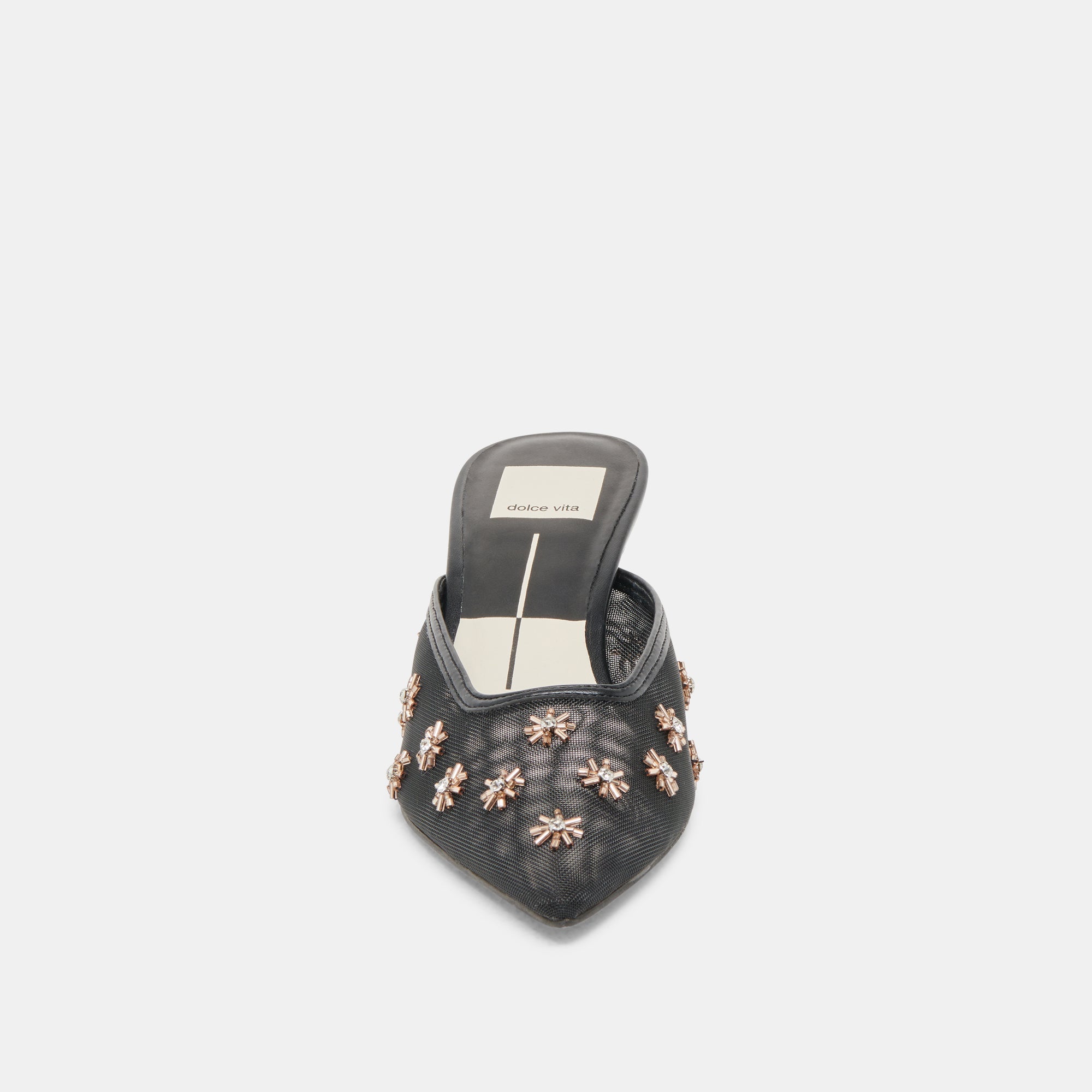 CLARA WIDE HEELS BLACK MESH | Dolce Vita Women