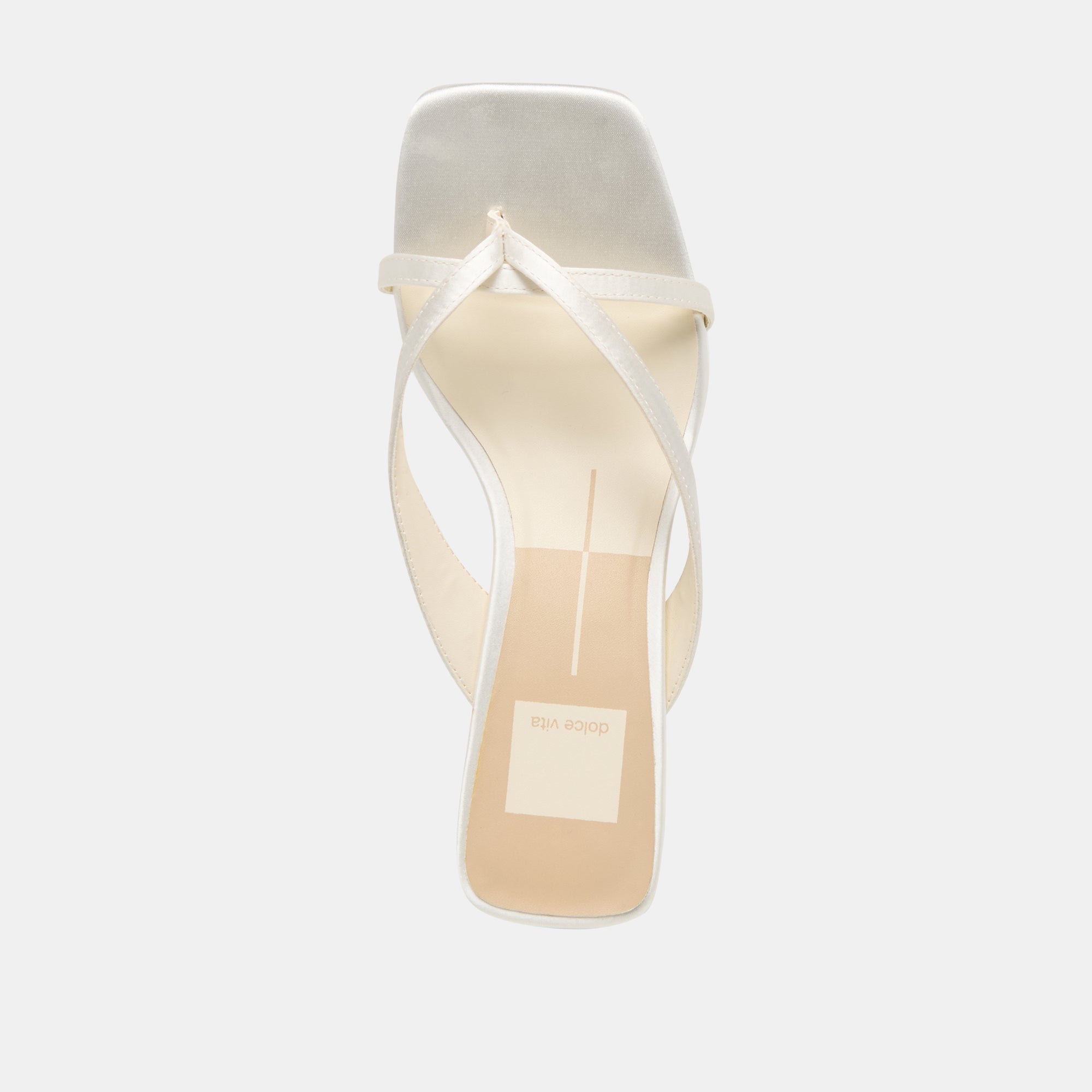 Brevel True White Satin Heels | Women Dolce Vita
