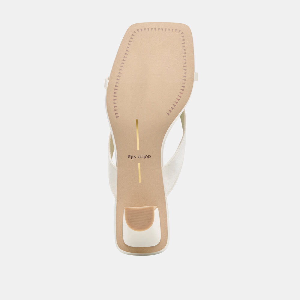 Brevel True White Satin Heels | Women Dolce Vita