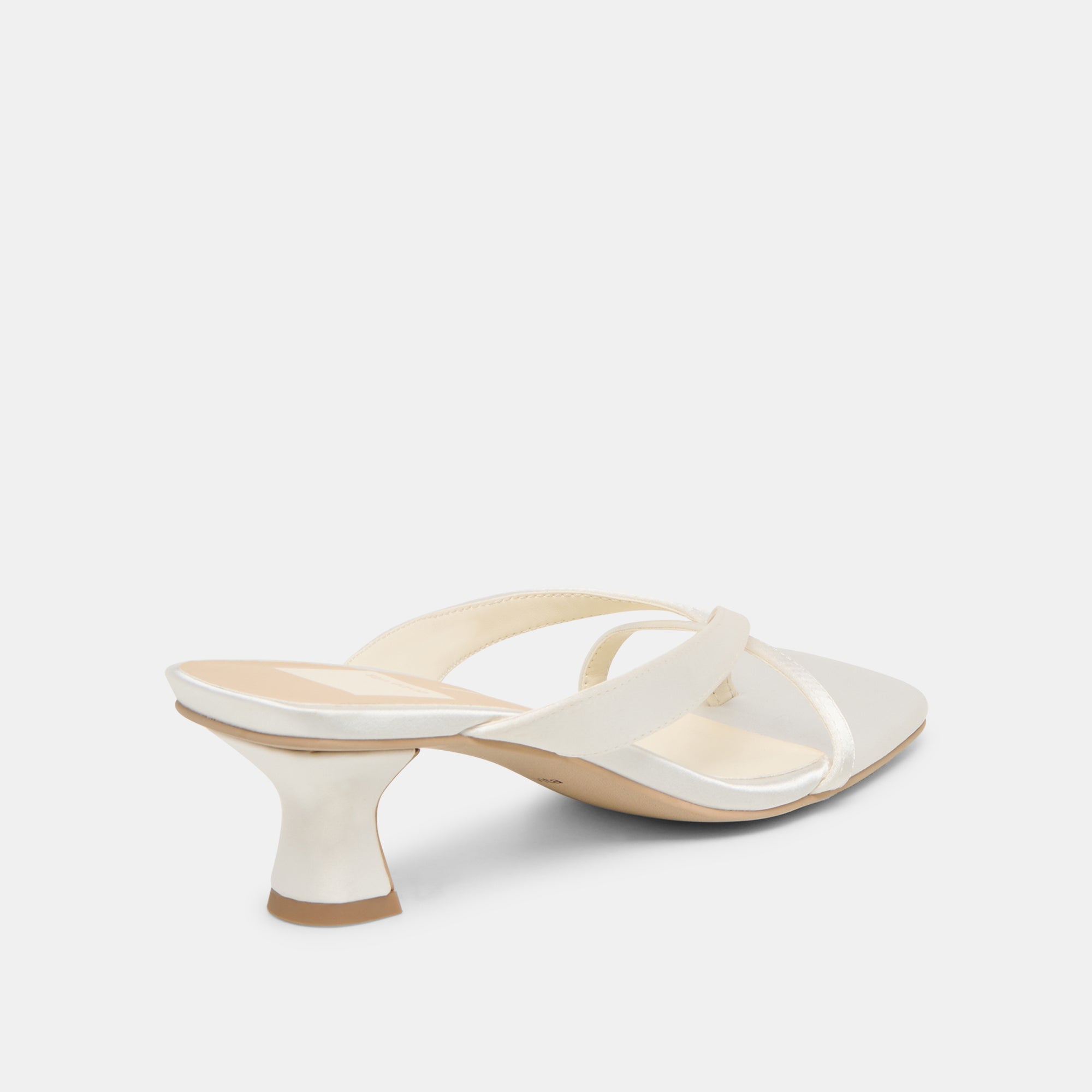 Brevel True White Satin Heels | Women Dolce Vita