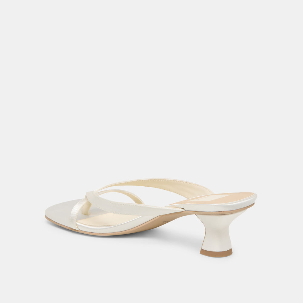 Brevel True White Satin Heels | Women Dolce Vita
