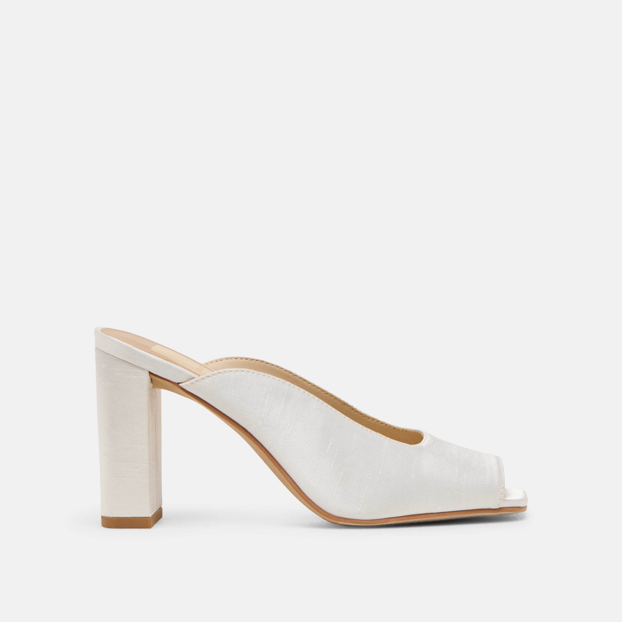 Sabela Off White Satin Heels | Women Dolce Vita