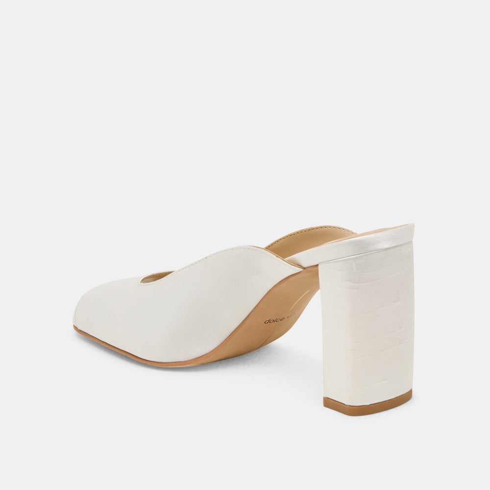 Sabela Off White Satin Heels | Women Dolce Vita