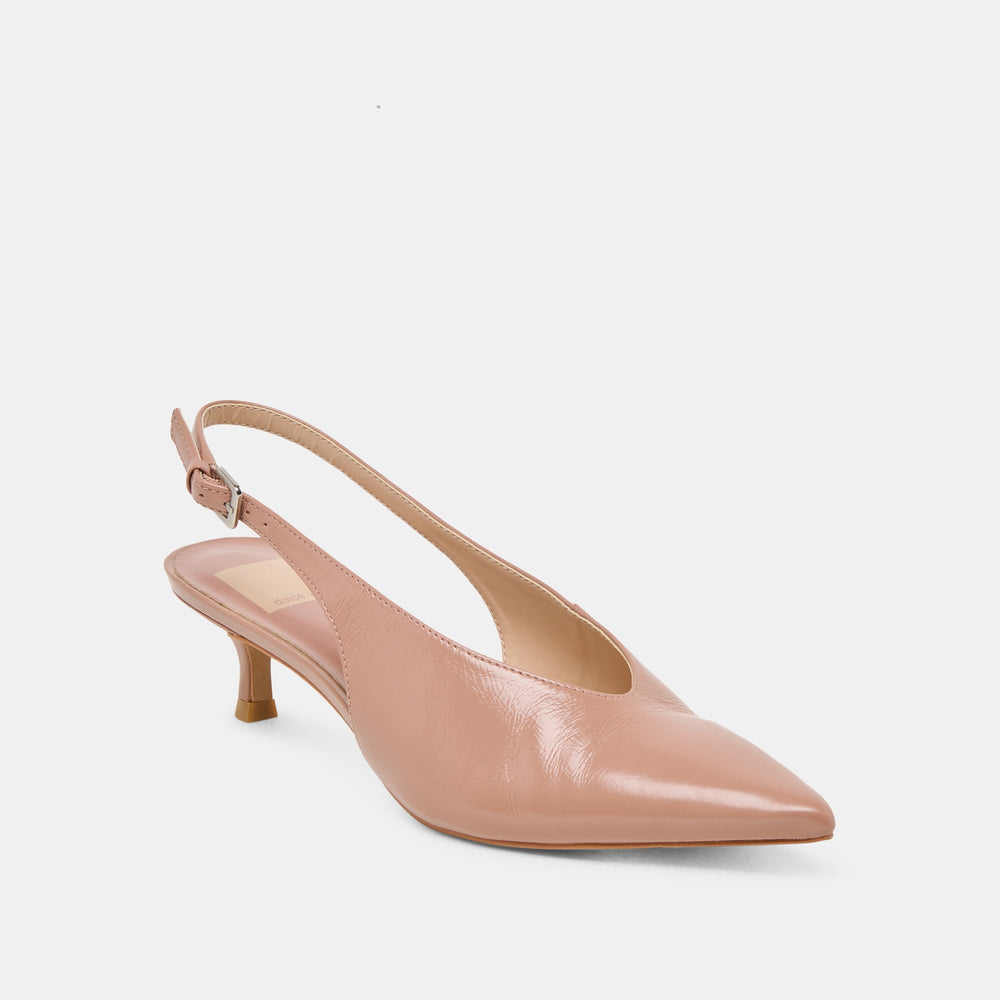 ALENNA HEELS WHISKEY CRINKLE PATENT | Dolce Vita Women
