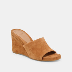 Holta Brown Suede Wedges | Women Dolce Vita