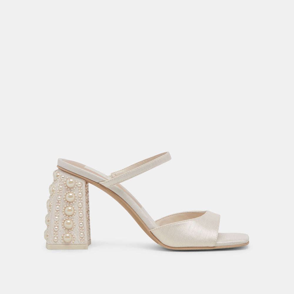 JEMMY PEARL HEELS VANILLA SILK | Women Dolce Vita