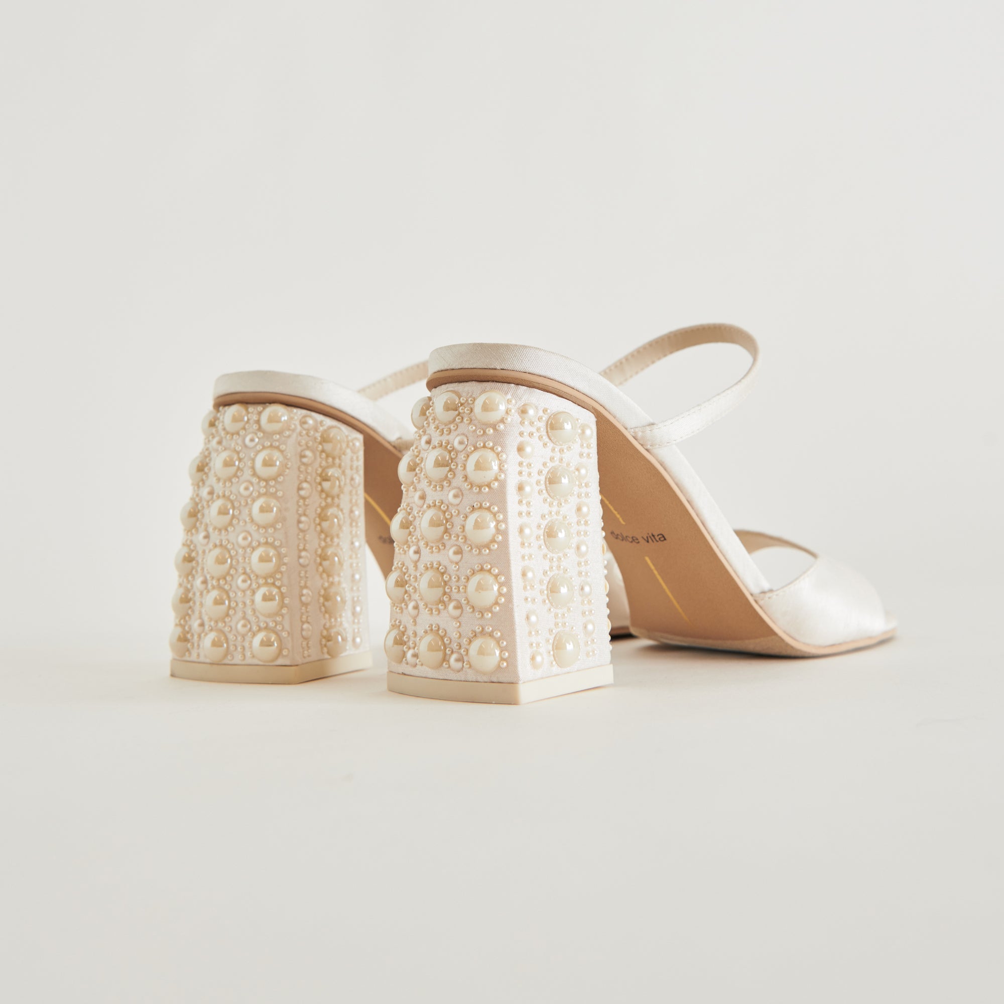 JEMMY PEARL HEELS VANILLA SILK | Women Dolce Vita