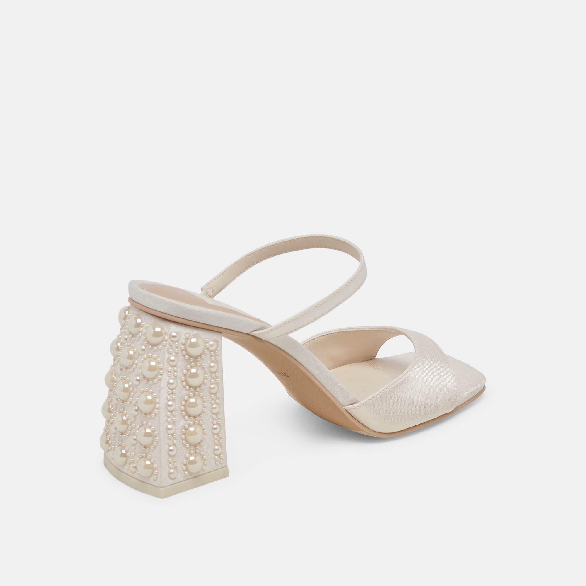JEMMY PEARL HEELS VANILLA SILK | Women Dolce Vita