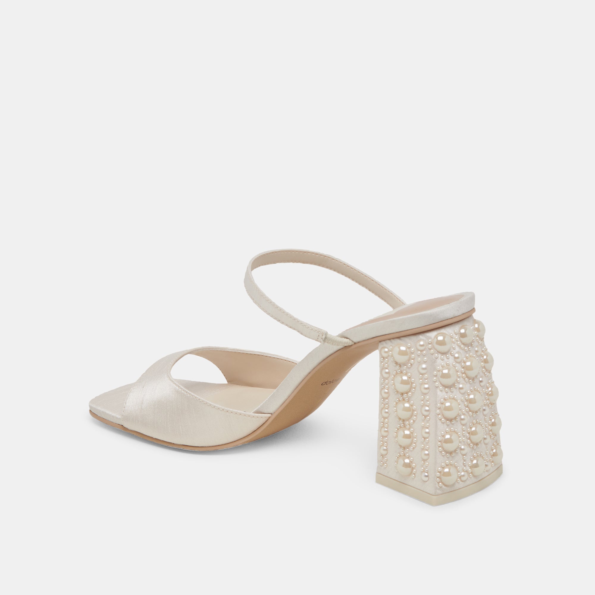 JEMMY PEARL HEELS VANILLA SILK | Women Dolce Vita