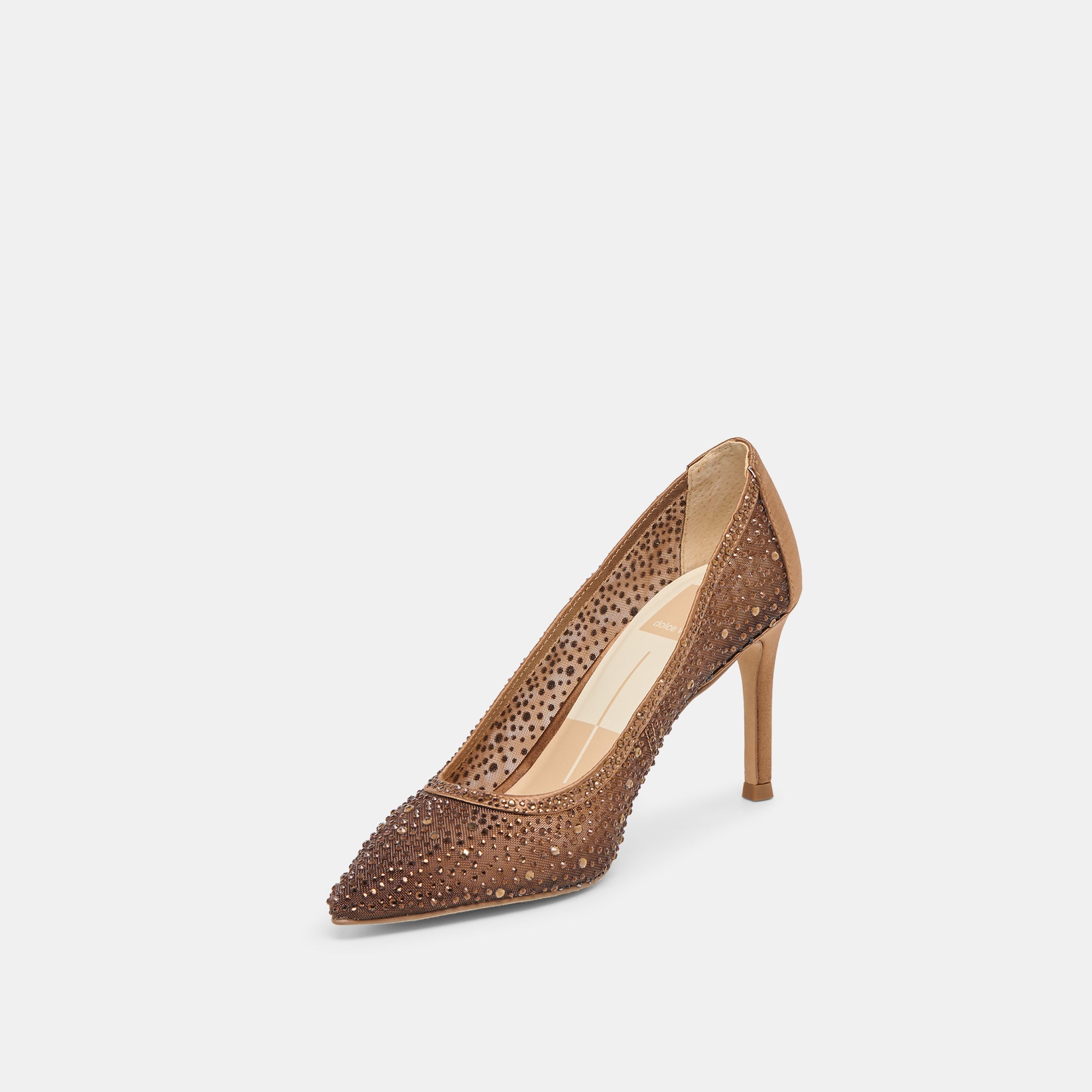 Kashe Crystal Mid Brown Mesh Heels | Dolce Vita Women