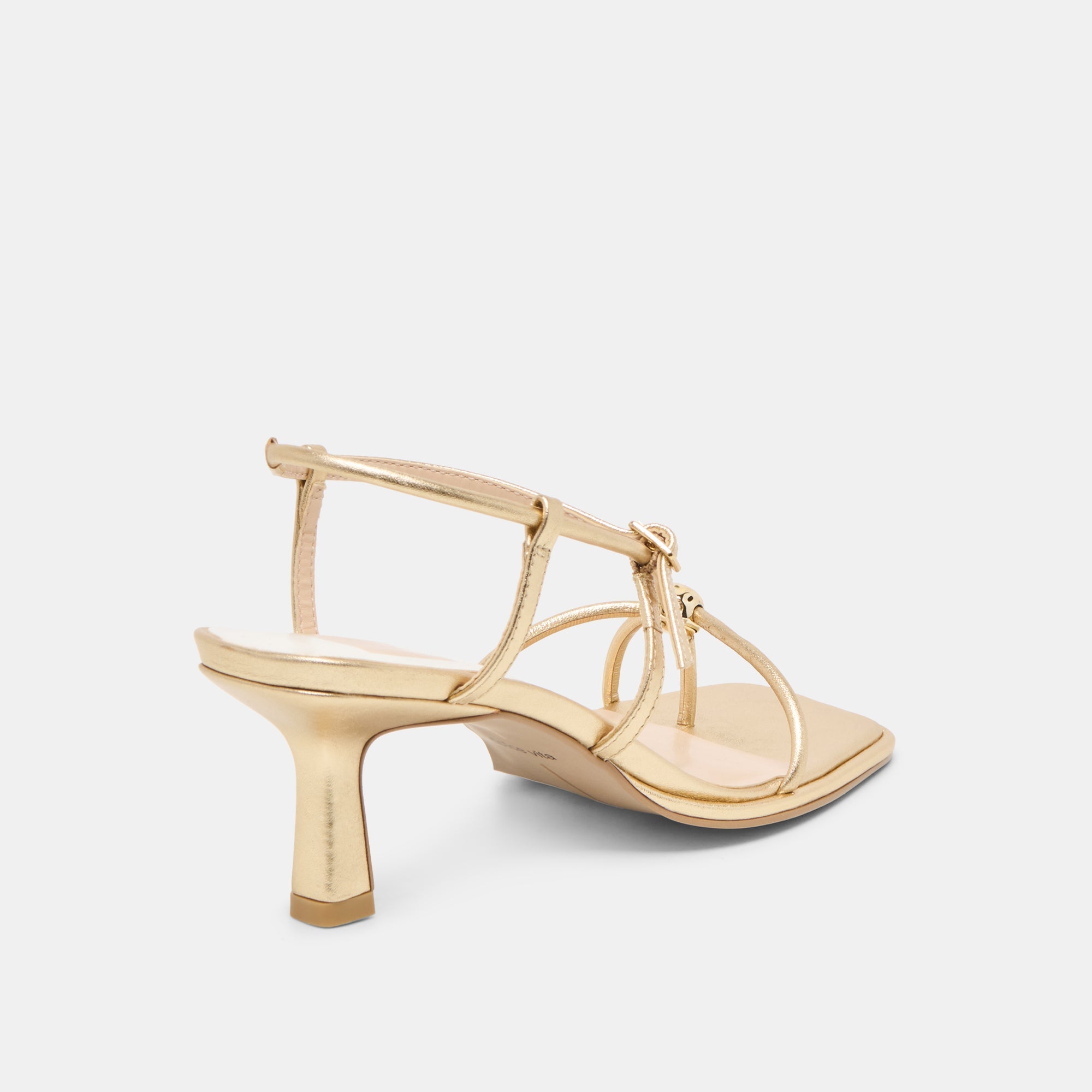 Mylee Gold Distressed Leather Heels | Women Dolce Vita