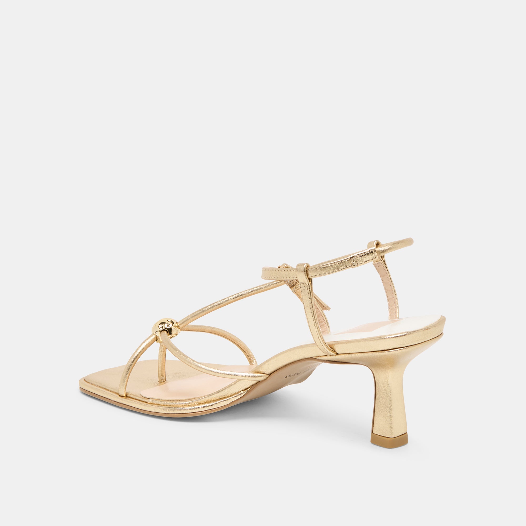 Mylee Gold Distressed Leather Heels | Women Dolce Vita