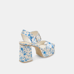 Bobby Pearl Blue Floral Satin Heels | Dolce Vita Women