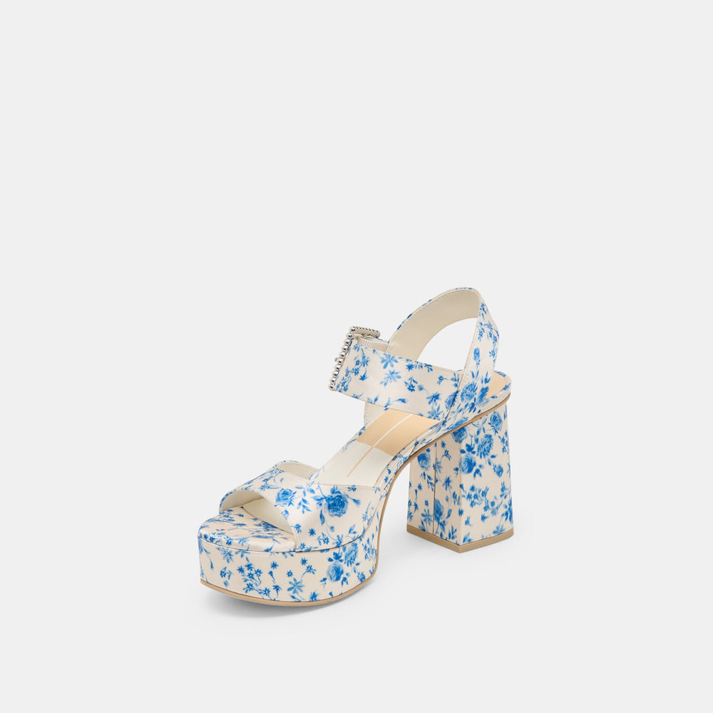 Bobby Pearl Blue Floral Satin Heels | Dolce Vita Women