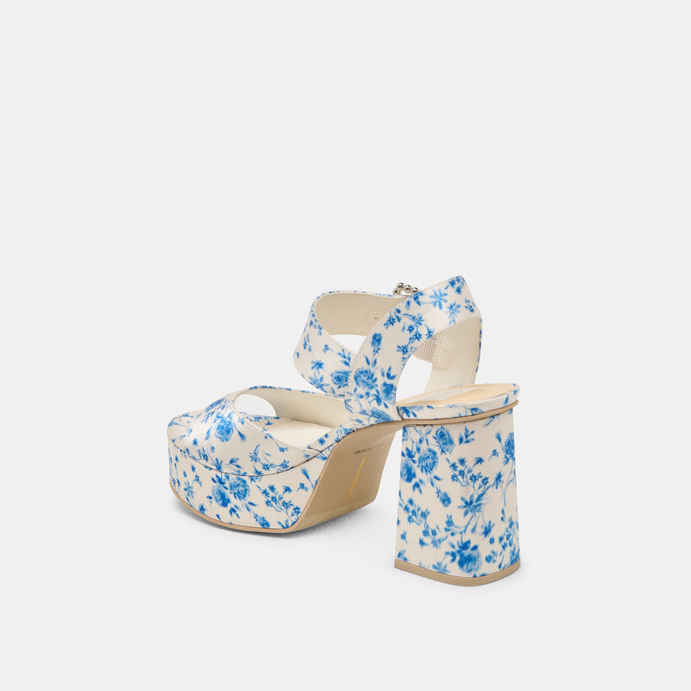 Bobby Pearl Blue Floral Satin Heels | Dolce Vita Women