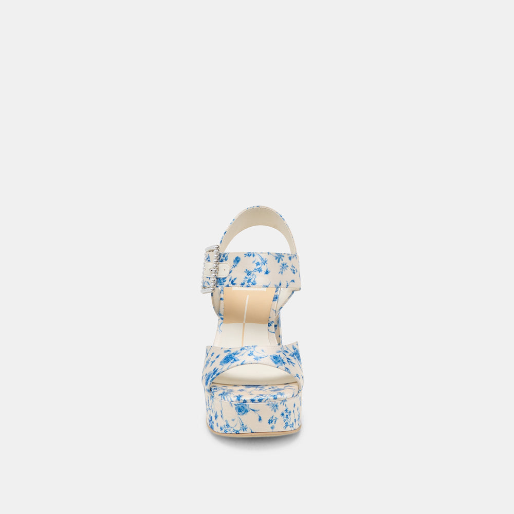 Bobby Pearl Blue Floral Satin Heels | Dolce Vita Women